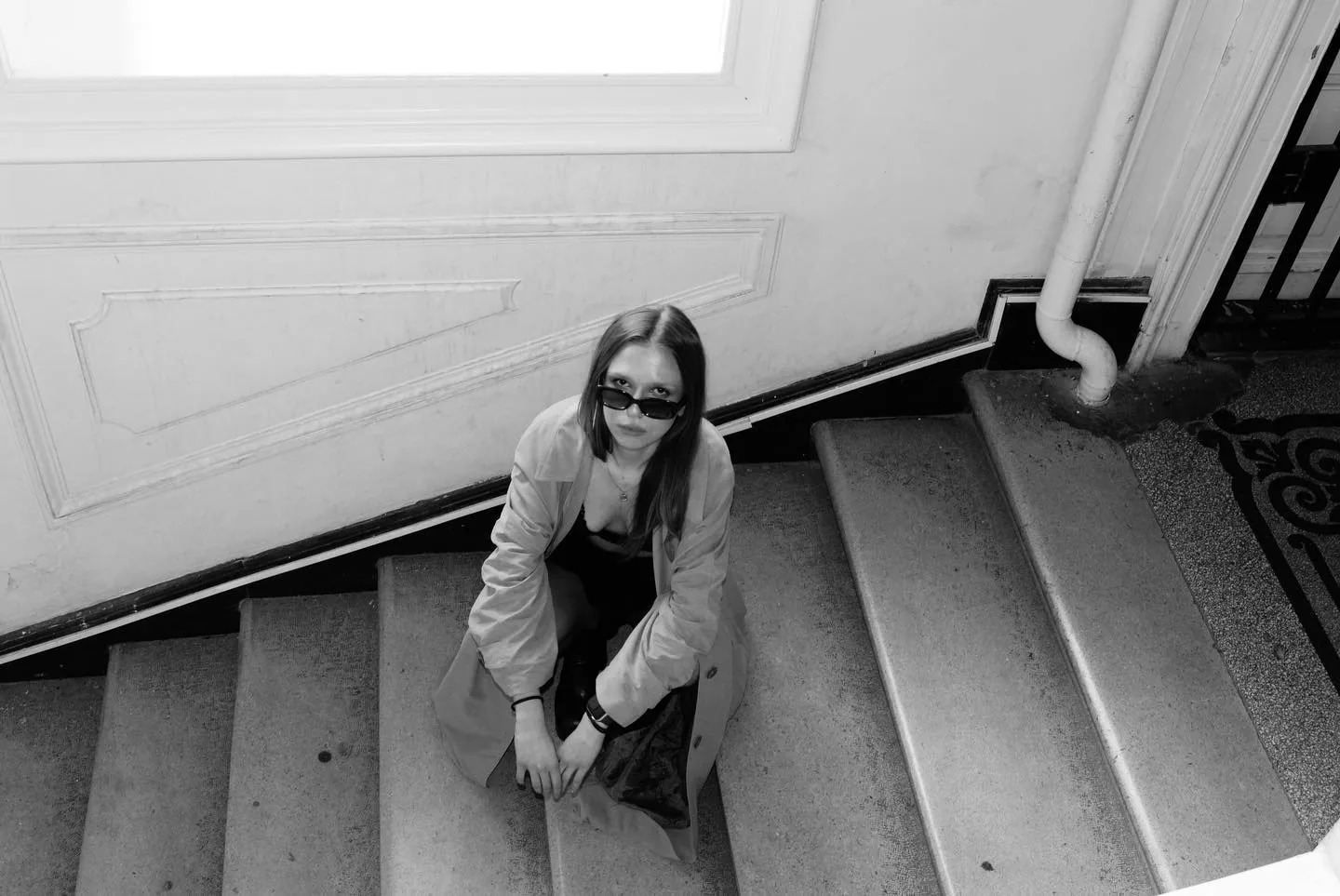 Sitting on the stairs