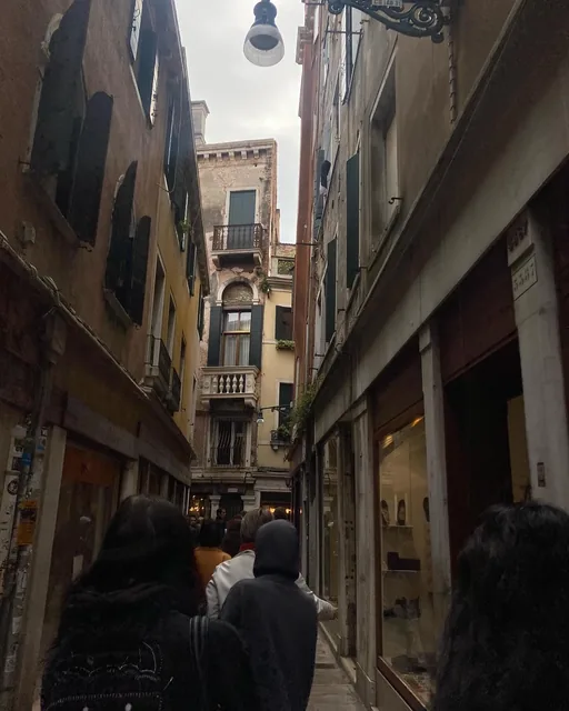 A narrow street in Venice